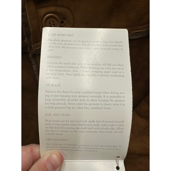 Aston New York Genuine Shearling Suede Jacket – Men's 44 – Gold – New With Tags - Picture 8 of 15